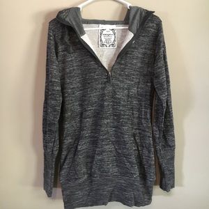 Quarter-zip hooded sweatshirt