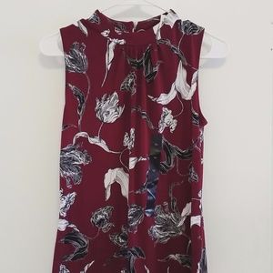 Banana Republic Sleeveless Floral Print Blouse