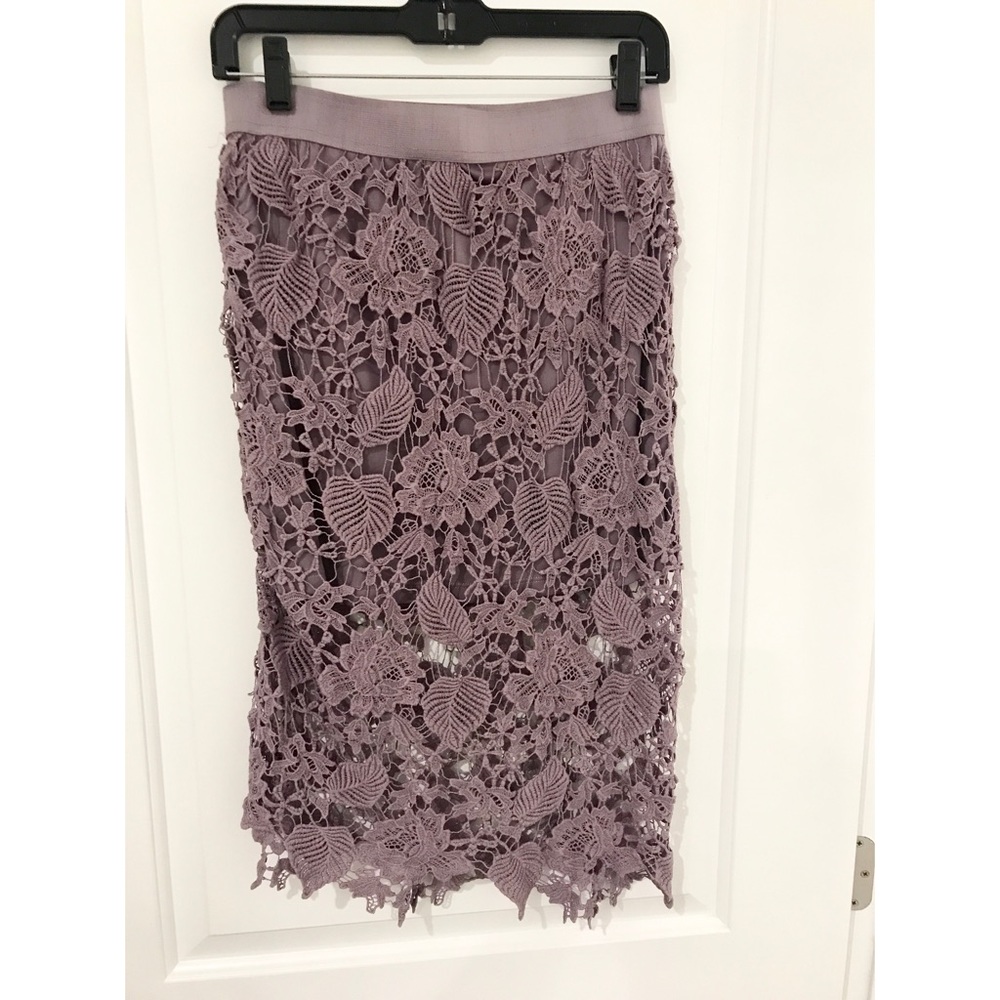 Crochet Lavender Pencil Skirt