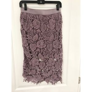 Crochet Lavender Pencil Skirt