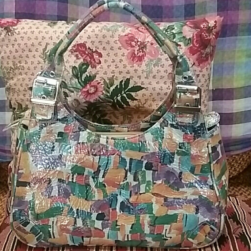 J. RENEE' Graffiti Style Leather Purse