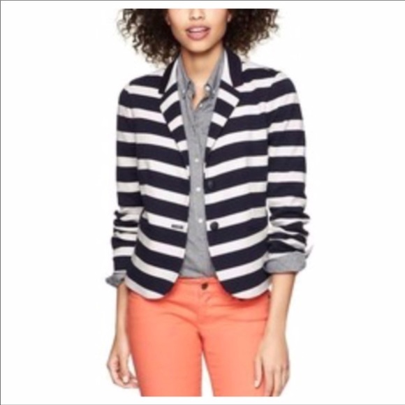 GAP Jackets & Blazers - GAP Navy and White Strip Academy Blazer