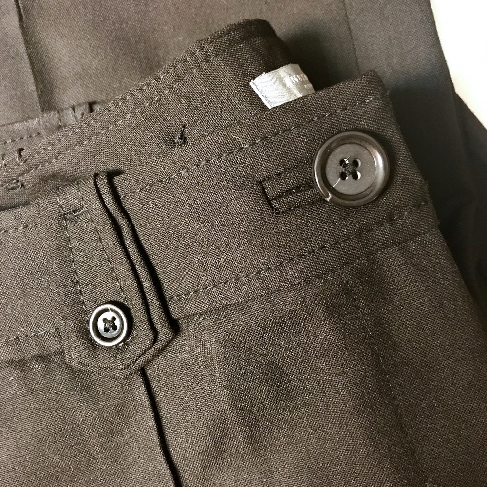 Ann Taylor black slacks with button details