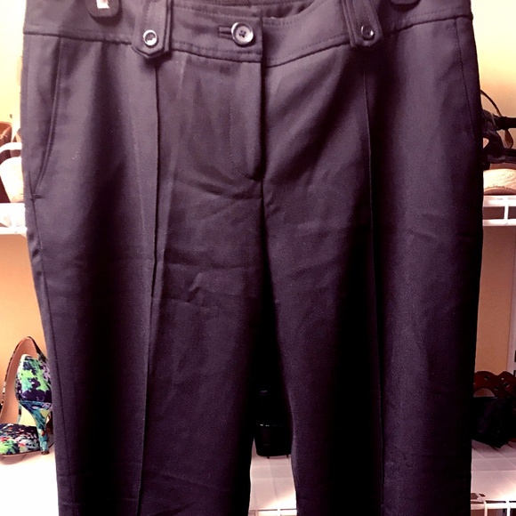Ann Taylor black slacks with button details - Picture 2 of 5
