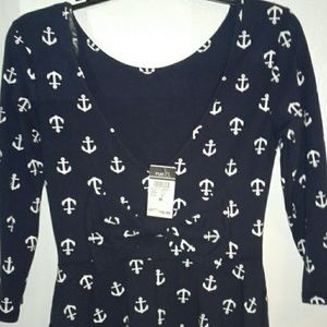 Dark blue anchor dress NEW W TAGS