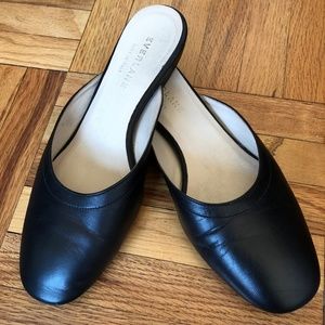 Everlane Day Mule, Black Flats, Size 5
