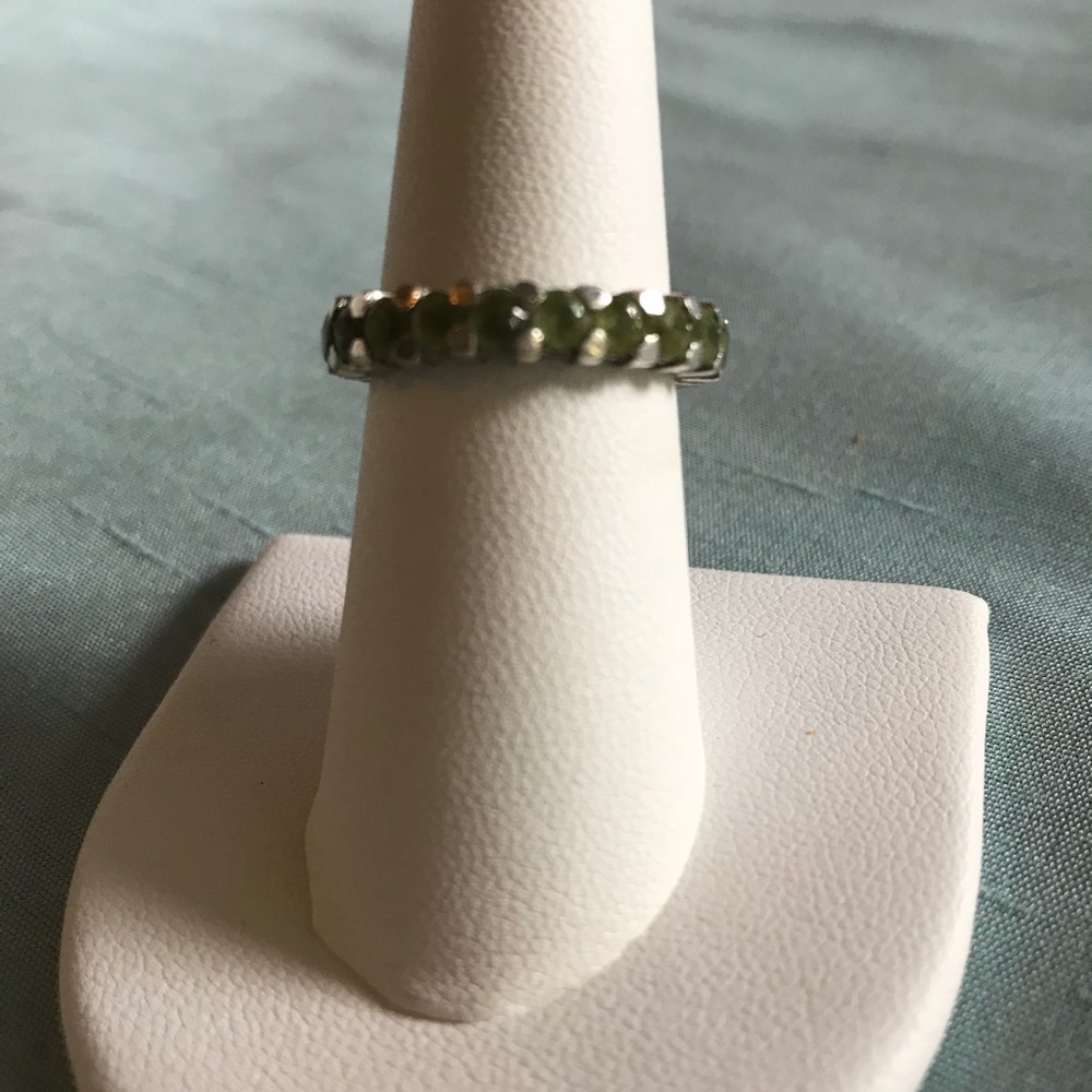 🌸Peridot Eternity Band in Sterling Silver🌸