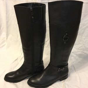 Sperry Topsider Black Leather Riding Boot 7.5