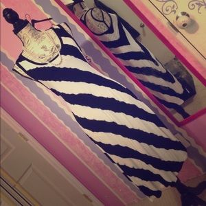 Calvin Klein black and white dress