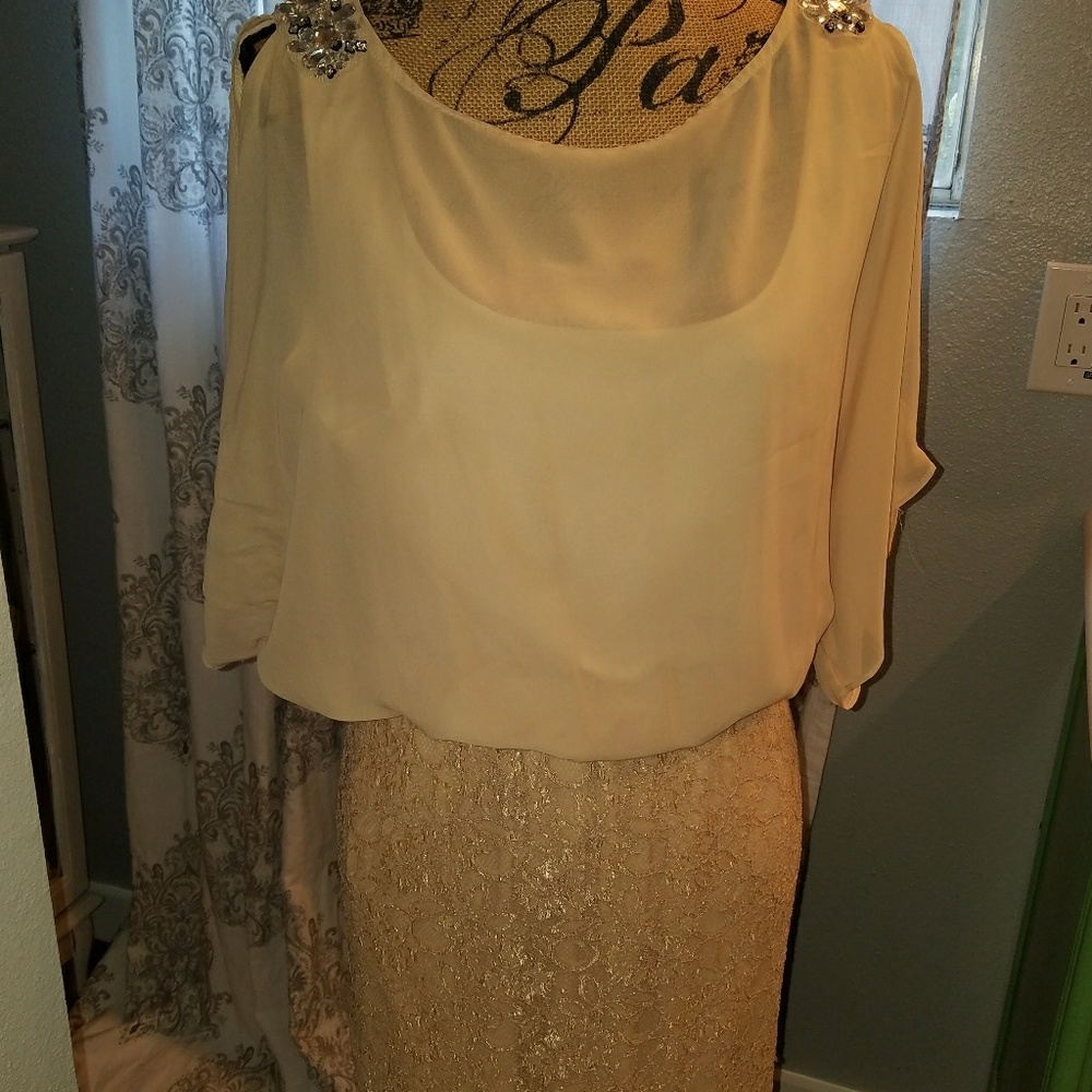 Beautiful Cream Colored Lace Dress