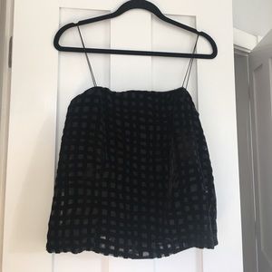 Black Crushed Velvet Tank