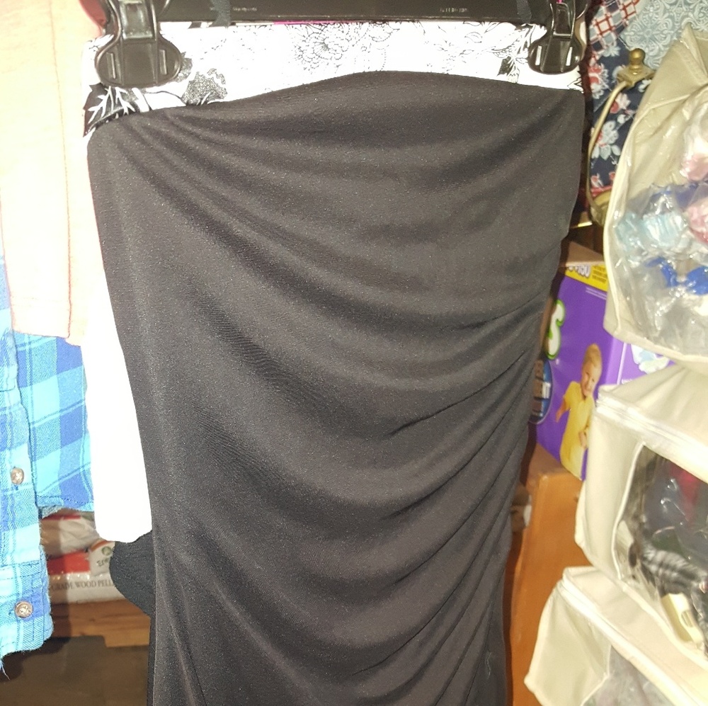 black strapless dress