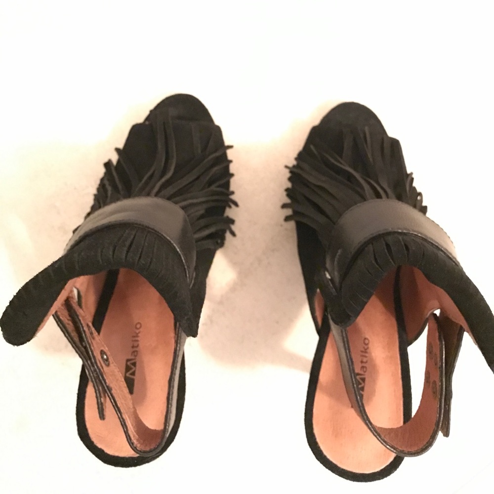 Matiko heeled booties in black suede - Picture 4 of 5