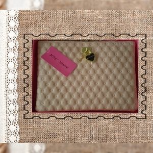 NWT Betsey Johnson Quilted Tablet Case, Blush Pink