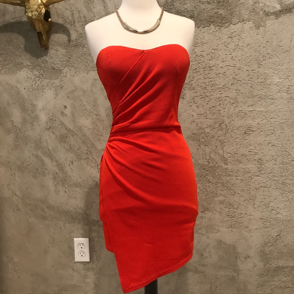 Orange missguided dress