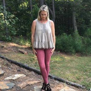 Wild and Free Top in Light Olive