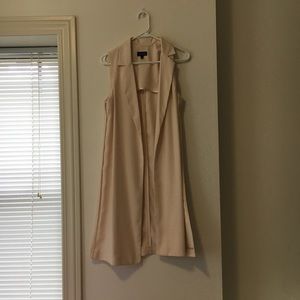 NWOT Topshop Longline Ivory Vest