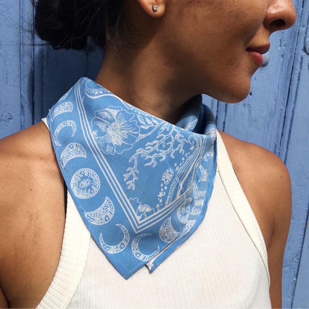 NEW 🌙 Moon Phase Narwhal Bandana Scarf