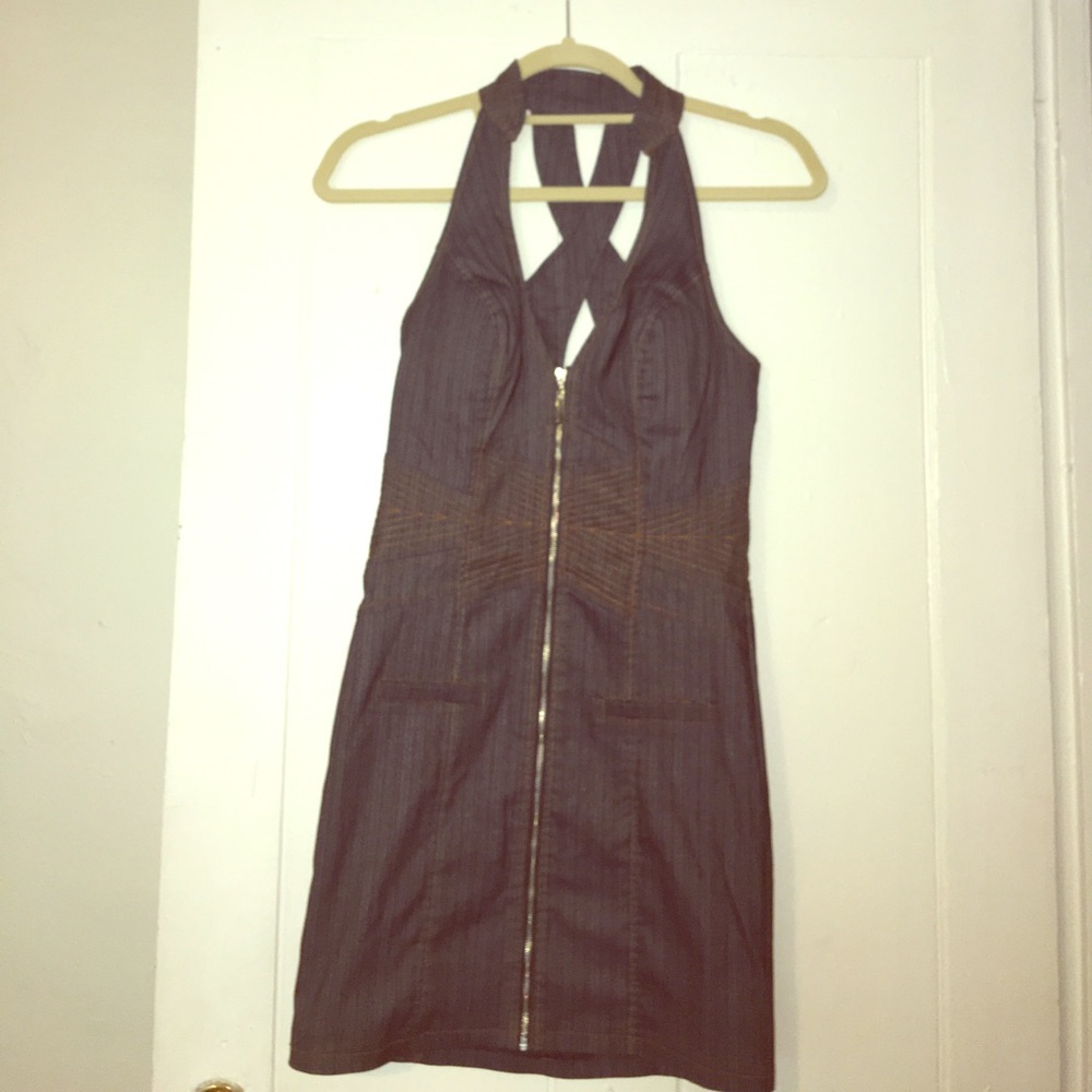 Stretch denim bodycon dress- worn once!