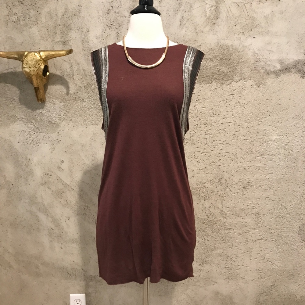 All saints SIIR tshirt  dress with chain detail