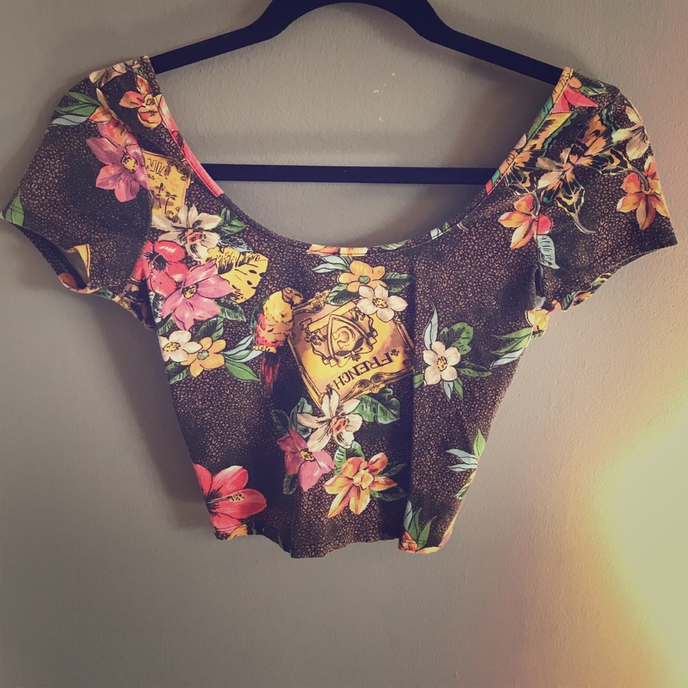 Cross back crop top