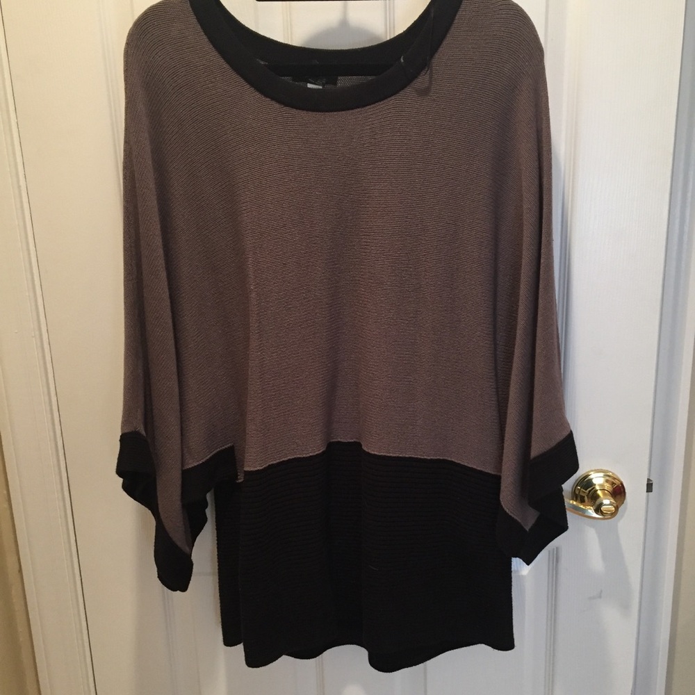 GUC-2x Alfani Tunic Sweater-Tan/Black