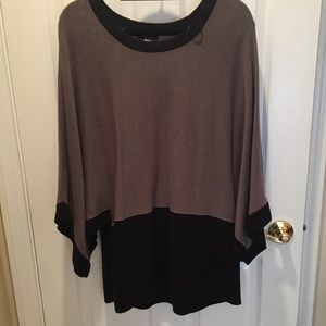 GUC-2x Alfani Tunic Sweater-Tan/Black