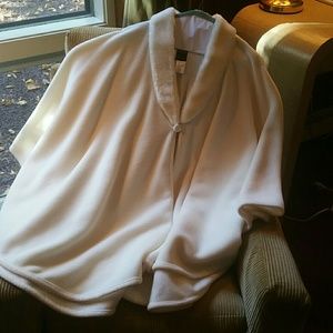 Stunning white snuggly poncho