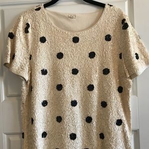 J. Crew Short Sleeve Sequin Sweater