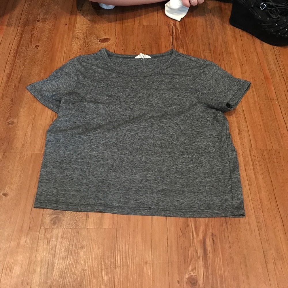 charcoal grey crop top