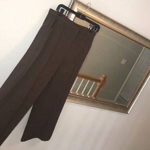 Brown high waisted straight leg trousers