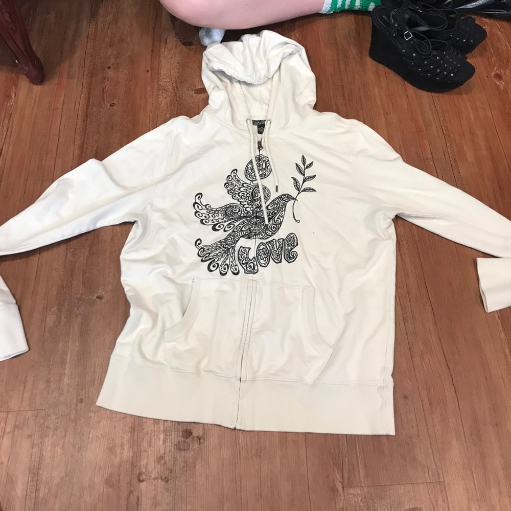 lucky brand zip up sweatshirt