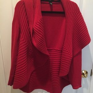 GUC-2x Red Cable Knit Cardigan Sweater-Alfani