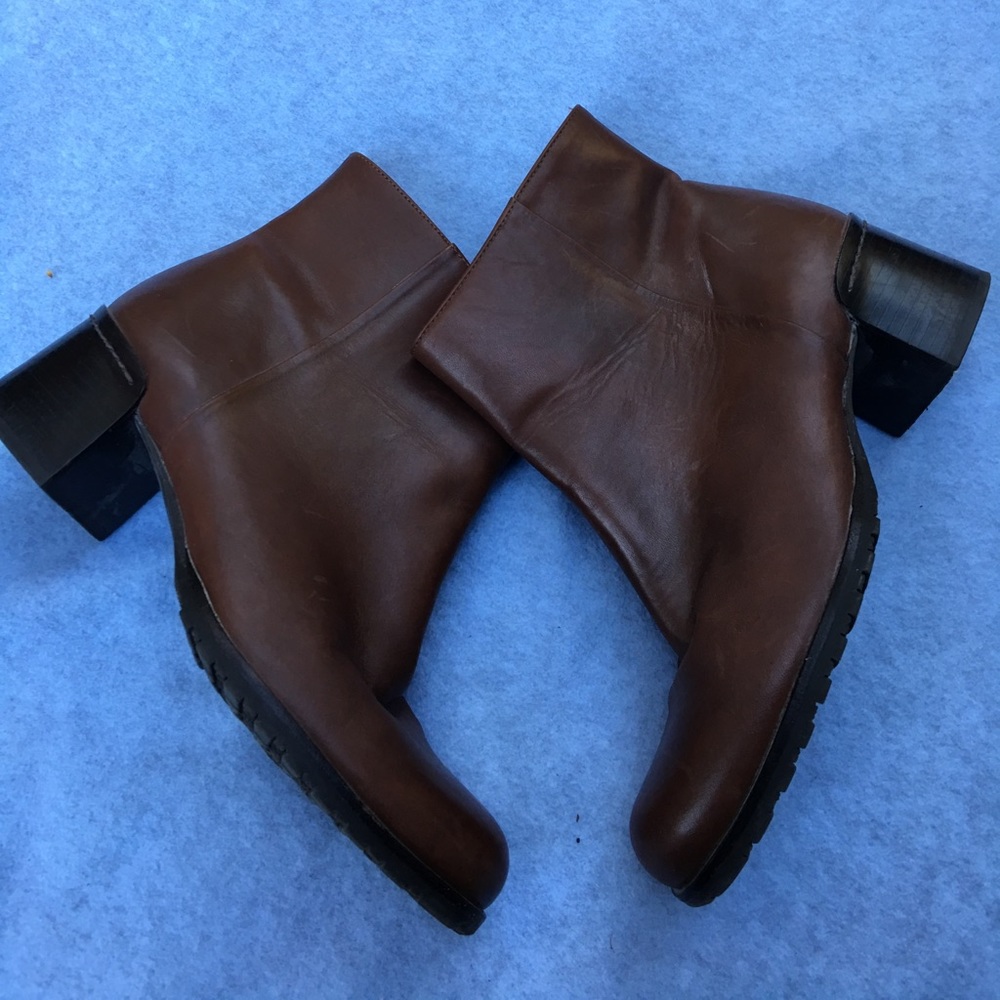 Gianni Bini Brown Leather Booties- 7 1/2