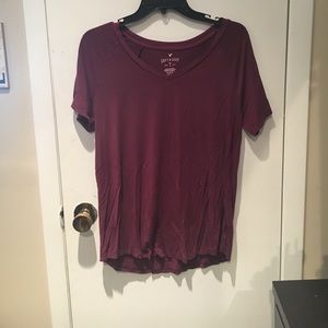American eagle soft and sexy t shirt in Burgundy
