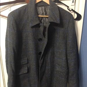 Mens Tweed Car Coat Size Small Holland and Sherry