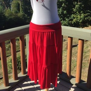 St Johns Bay red skirt, Size large