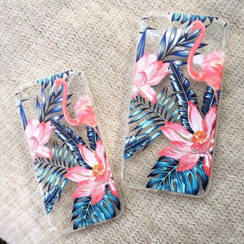 🌺 Tropical Flamingo Apple Iphone case 7 7+ 🌺 - Picture 4 of 5