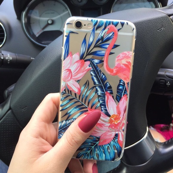 🌺 Tropical Flamingo Apple Iphone case 7 7+ 🌺 - Picture 2 of 5