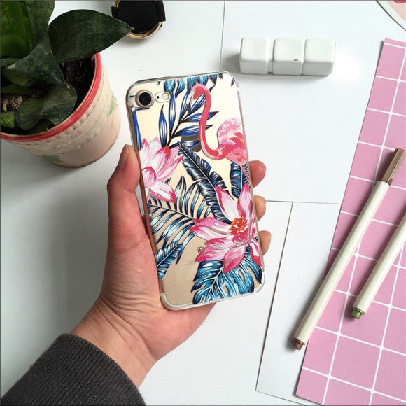 🌺 Tropical Flamingo Apple Iphone case 7 7+ 🌺 - Picture 3 of 5