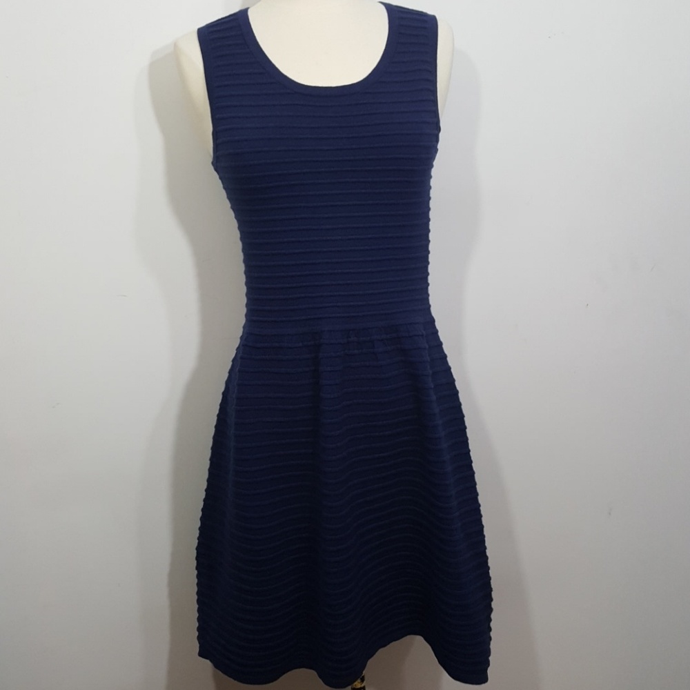 Madewell Blue Threadlines Dress - Small