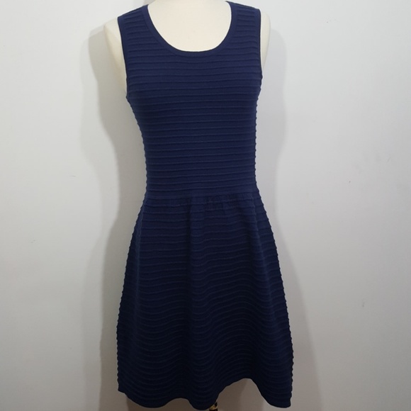 Madewell Blue Threadlines Dress - Small - Picture 1 of 8
