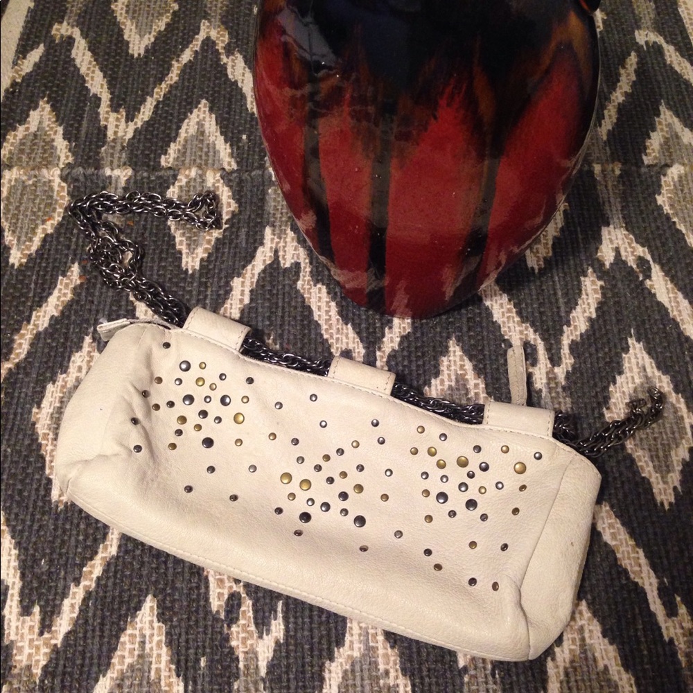 Armani Exchange Leather Cream Purse