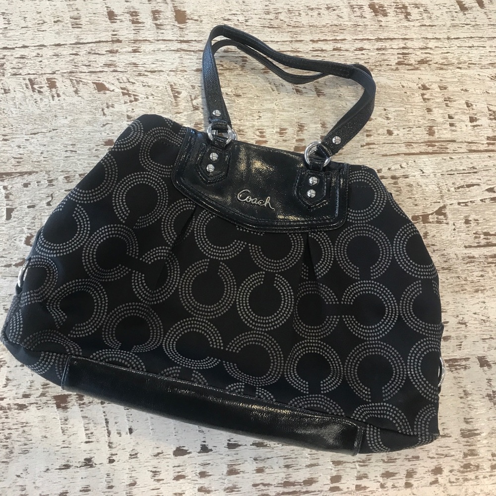 Authentic Coach Madison dotted satchel