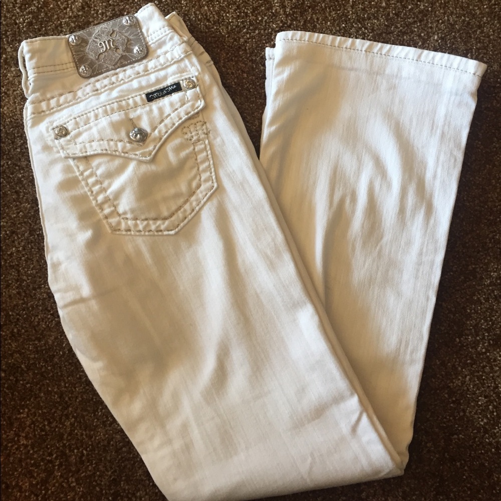 Miss Me Boot Cut White jeans 30in inseam