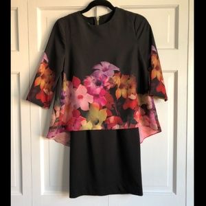 Ted Baker Dress With Floral Overlay