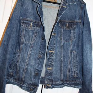 Large American Eagle denim jacket.