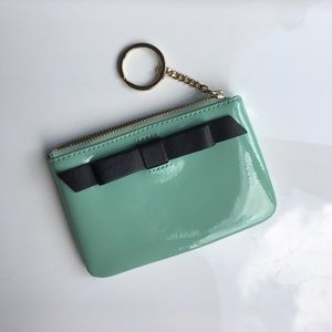 Kate spade mint green bow coin purse
