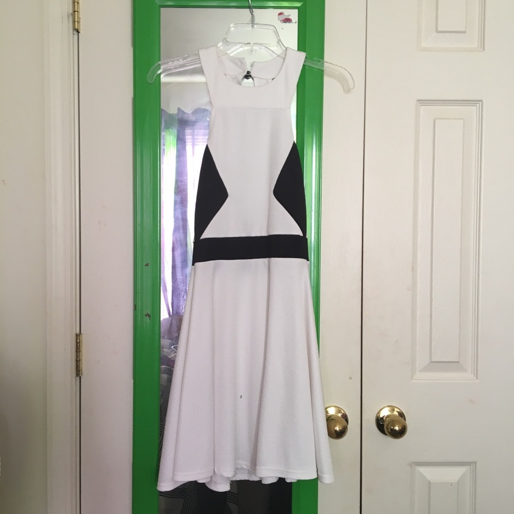 Black & White Flared Dress