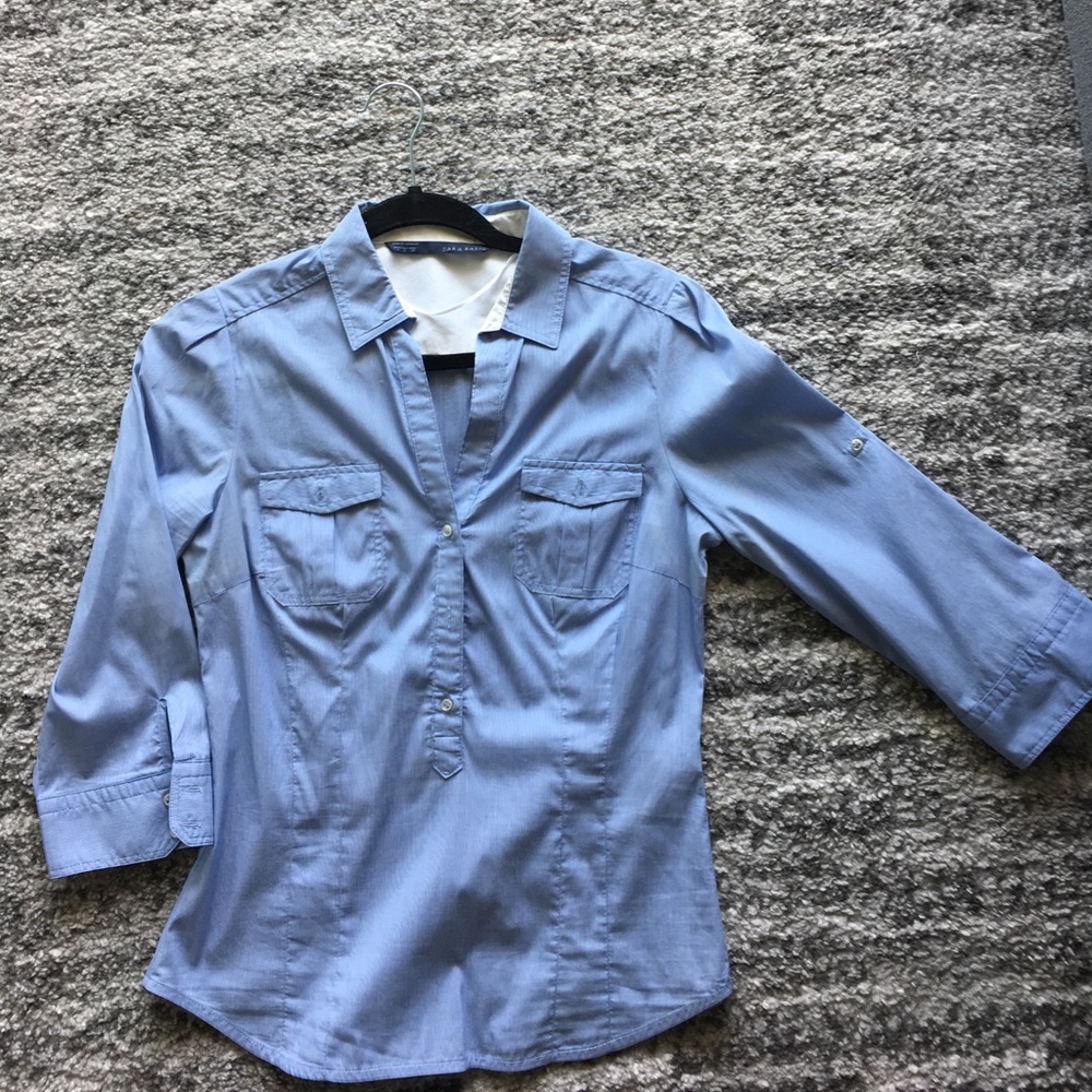 Zara Basic semi-button down